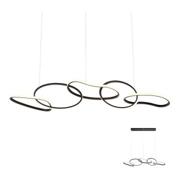 Redo 01-2599 - LED Ρυθμιζόμενο κρεμαστό φωτιστικό με καλώδιο BIAS LED/108,6W/230V 3000K CRI 90 μαύρο