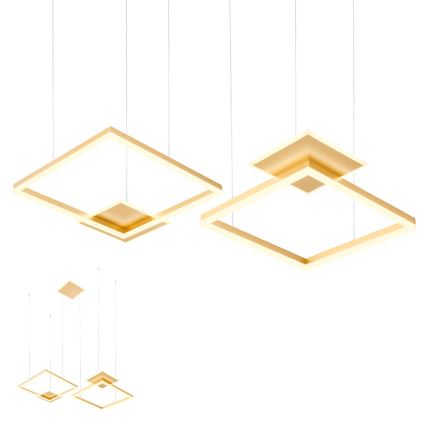 Redo 01-2615 - LED ρυθμιζόμενο κρεμαστό φωτιστικό με καλώδιο SIGUA LED/137W/230V CRI 90 χρυσό