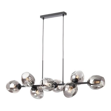 Redo 01-2622 - Κρεμαστό φωτιστικό οροφής PIERCE 8xE27/42W/230V μαύρο/φιμέ