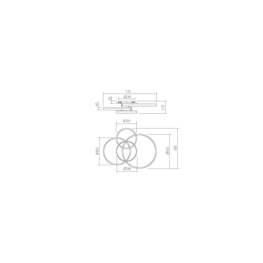 Redo 01-2632 - Φωτιστικό οροφής LED CONNECT LED/90W/230V λευκό