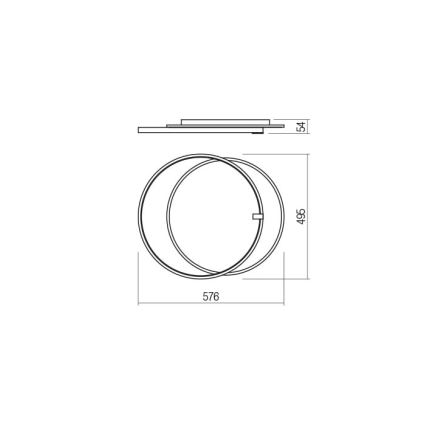 Redo 01-2660 - Φωτιστικό οροφής LED ARP LED/45W/230V μαύρο