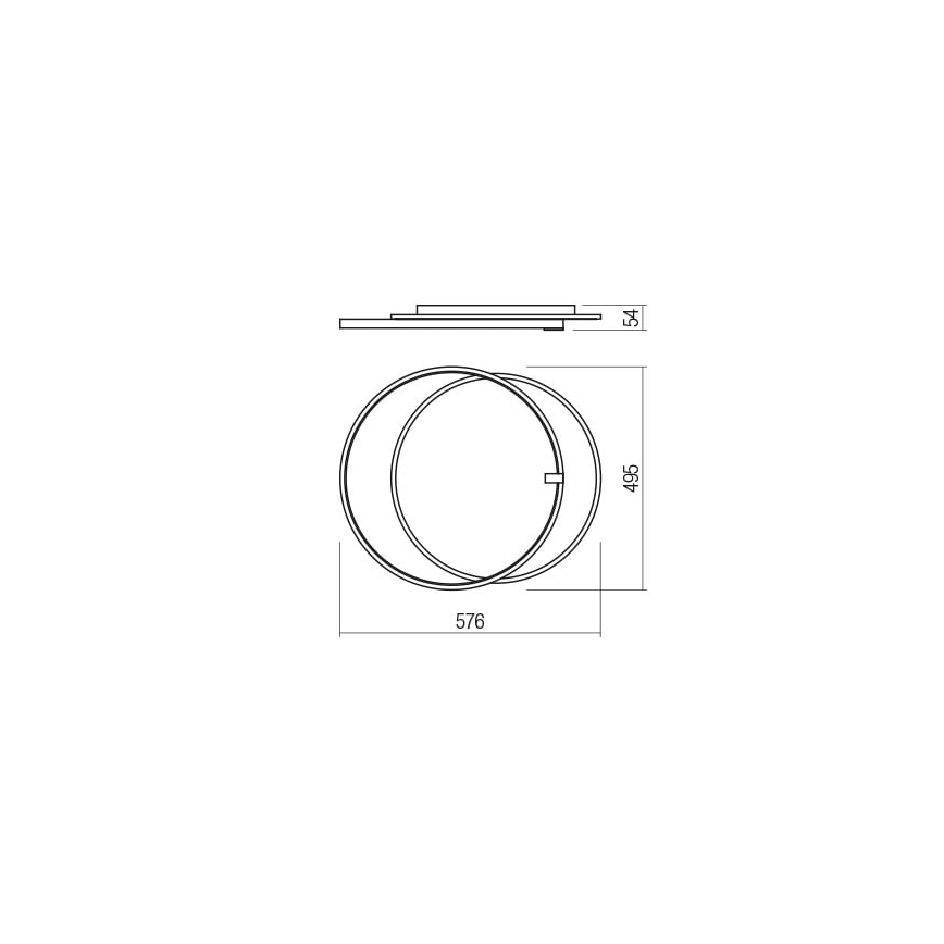Redo 01-2660 - Φωτιστικό οροφής LED ARP LED/45W/230V μαύρο