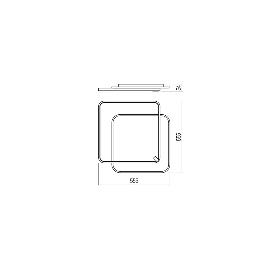 Redo 01-2662 - Φωτιστικό οροφής LED ARP LED/55W/230V μαύρο