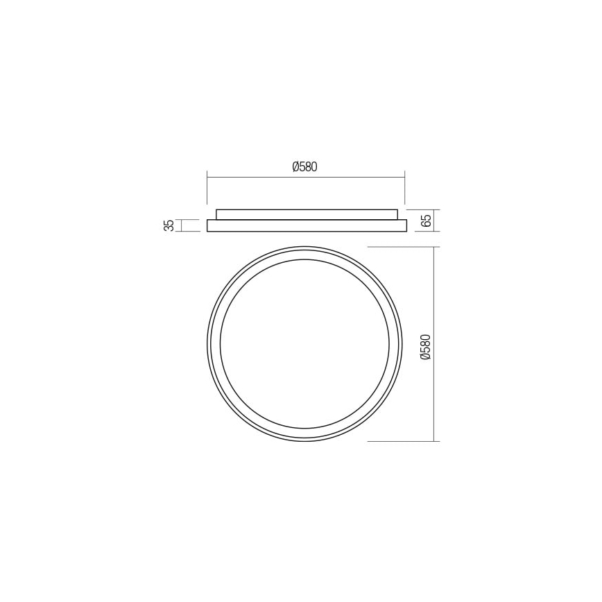 Redo 01-2670 - LED Dimmable φωτιστικό οροφής ICONIC LED/50W/230V διάμετρος 58 cm χρυσαφί