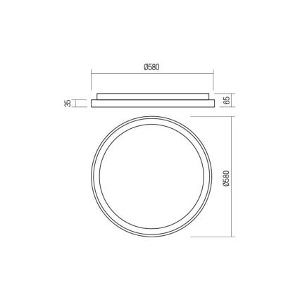 Redo 01-2670 - LED Dimmable φωτιστικό οροφής ICONIC LED/50W/230V διάμετρος 58 cm χρυσαφί