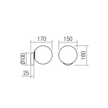 Redo 01-2713 - Φωτιστικό τοίχου VOLLEY 1xE14/28W/230V χρυσό