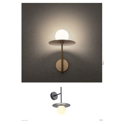 Redo 01-2725 - Λάμπα τοίχου PLATO 1xG9/10W/230V χρυσό