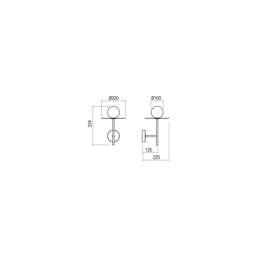 Redo 01-2725 - Λάμπα τοίχου PLATO 1xG9/10W/230V χρυσό