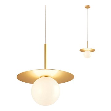 Redo 01-2727 - Κρεμαστό φωτιστικό οροφής PLATO 1xG9/10W/230V διάμετρος 20 cm χρυσό