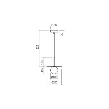 Redo 01-2727 - Κρεμαστό φωτιστικό οροφής PLATO 1xG9/10W/230V διάμετρος 20 cm χρυσό