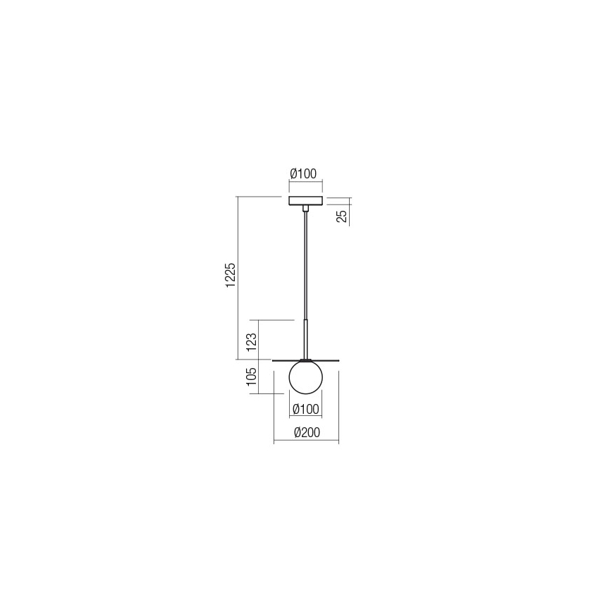 Redo 01-2727 - Κρεμαστό φωτιστικό οροφής PLATO 1xG9/10W/230V διάμετρος 20 cm χρυσό