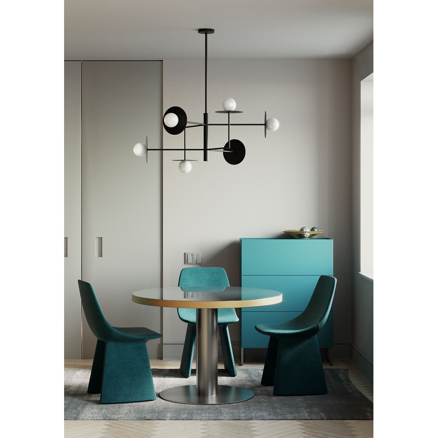 Redo 01-2734 - Κρεμαστό φωτιστικό PLATO 6xG9/10W/230V μαύρο