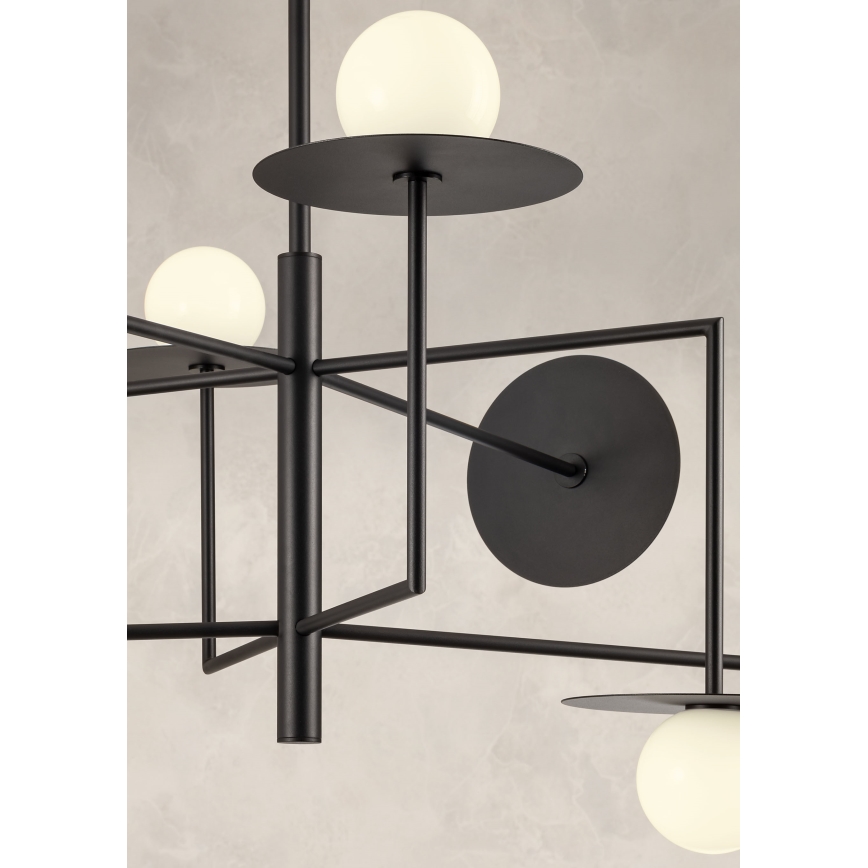 Redo 01-2734 - Κρεμαστό φωτιστικό PLATO 6xG9/10W/230V μαύρο