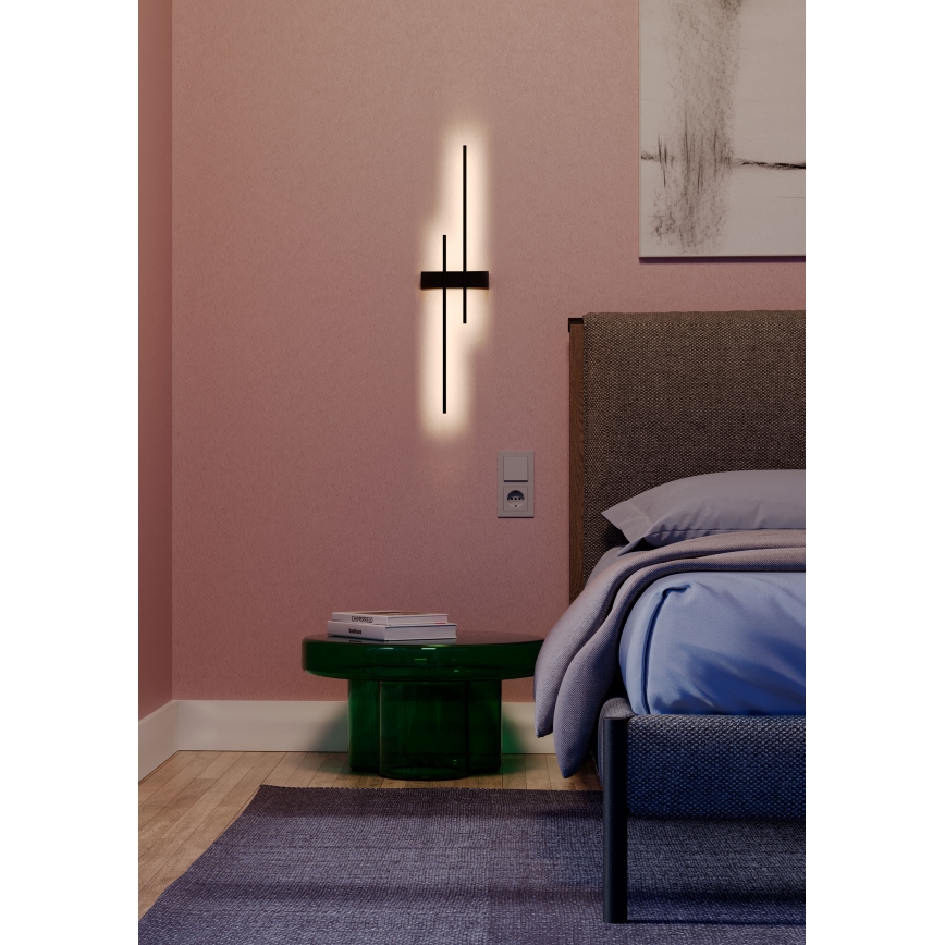 Redo 01-2745 - Επιτοίχιο φωτιστικό LED TANGENT LED/13W/230V CRI 90 μαύρο