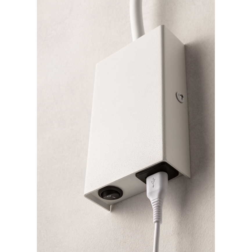 Redo 01-2754 - Ευέλικτο LED φωτιστικό WALLIE LED/3W/230V USB CRI 90 λευκό