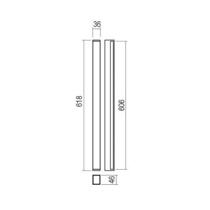 Redo 01-2762 - Επιτοίχιο φωτιστικό PLOT LED/21W/230V 60 cm λευκό