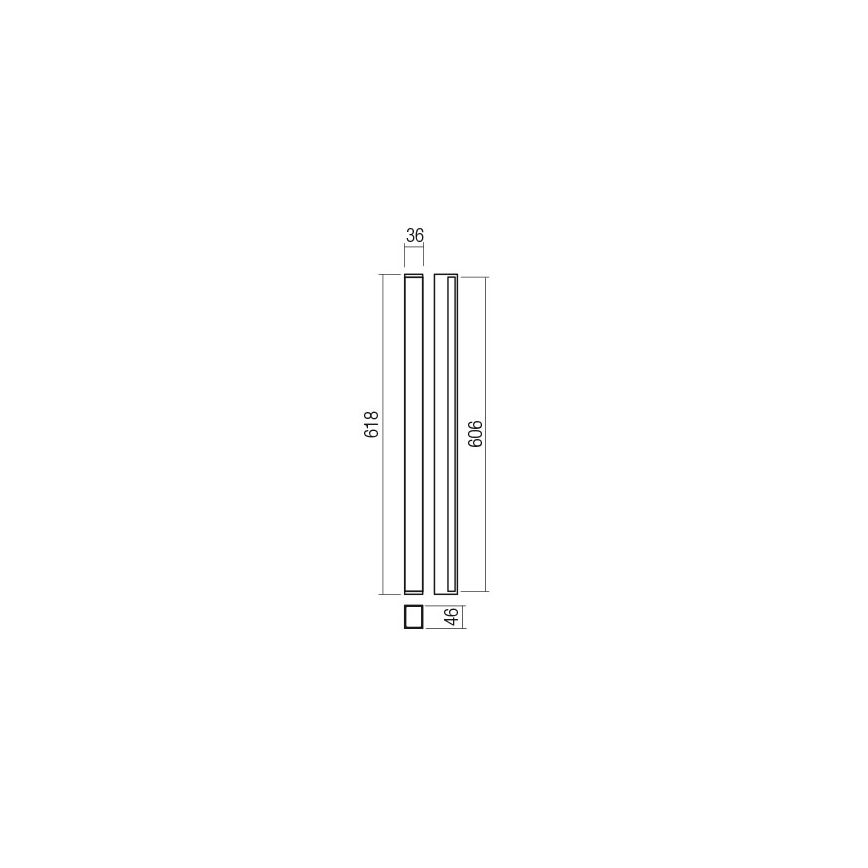 Redo 01-2762 - Επιτοίχιο φωτιστικό PLOT LED/21W/230V 60 cm λευκό