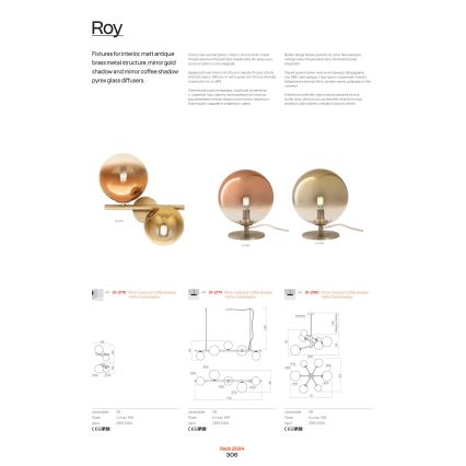 Redo 01-2778 - Φωτιστικό τοίχου ROY 2xG9/10W/230V