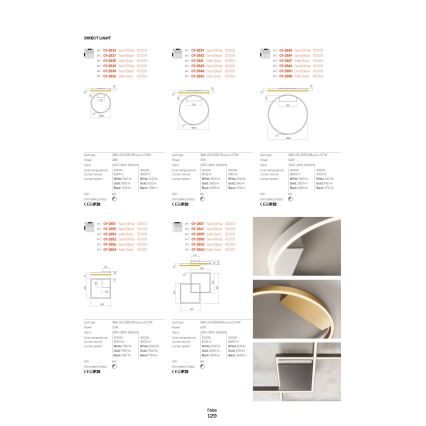 Redo 01-2817 - Επιτοίχιο φωτιστικό dimming LED FEBE LED/24W/230V χρυσαφί