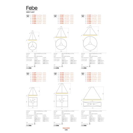 Redo 01-2835 - Ρυθμιζόμενο επιτοίχιο φωτιστικό LED FEBE LED/24W/230V χρυσό