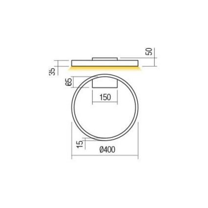 Redo 01-2837 - Επιτοίχιο φωτιστικό dimming LED FEBE LED/24W/230V μαύρο