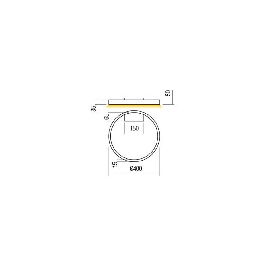 Redo 01-2837 - Επιτοίχιο φωτιστικό dimming LED FEBE LED/24W/230V μαύρο