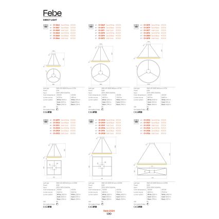 Redo 01-2867 - Led Dimmable κρεμαστό φωτιστικό οροφής FEBE LED/37W/230V μαύρο