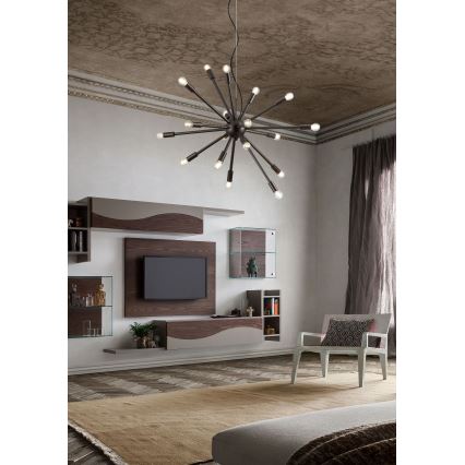 Redo 01-2934 - Κρεμαστό φωτιστικό σε καλώδιο STELLAR 12xE14/25W/230V μαύρο