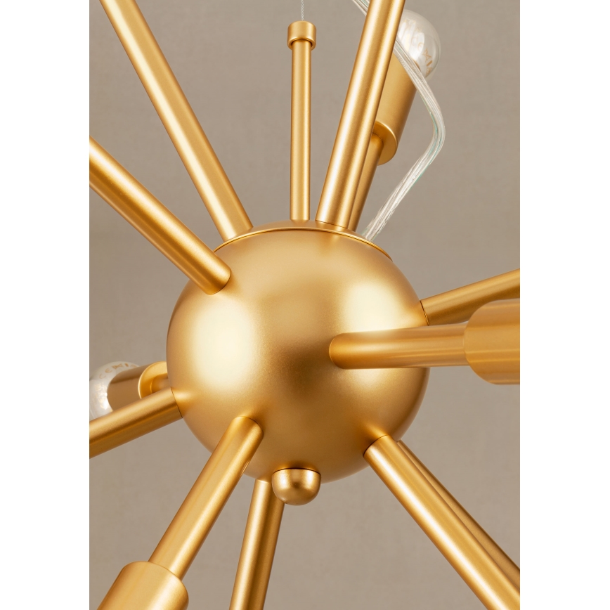 Redo 01-2935 - Κρεμαστό φωτιστικό με καλώδιο STELLAR 18xE14/25W/230V χρυσό