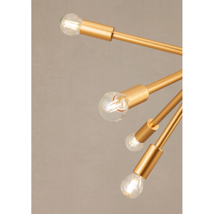 Redo 01-2935 - Κρεμαστό φωτιστικό με καλώδιο STELLAR 18xE14/25W/230V χρυσό