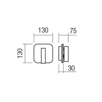 Redo 01-2978 - LED επιτοίχιο φωτιστικό QUDA LED/6W/230V + LED/3W 3000K CRI 90 ματ χρώμιο