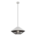 Redo 01-3004 - Κρεμαστό φωτιστικό με καλώδιο GRILL 1xE27/42W/230V, διάμ. 39,6 cm, μαύρο/λευκό