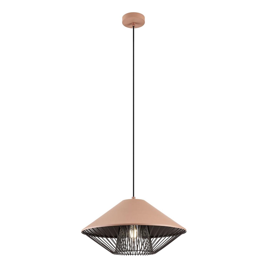 Redo 01-3005 - Κρεμαστό φωτιστικό με καλώδιο GRILL 1xE27/42W/230V Ø 39,6 cm μαύρο/καφέ