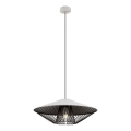 Redo 01-3008 - Κρεμαστό φωτιστικό με καλώδιο GRILL 1xE27/42W/230V, Ø 49,5 cm, μαύρο/λευκό