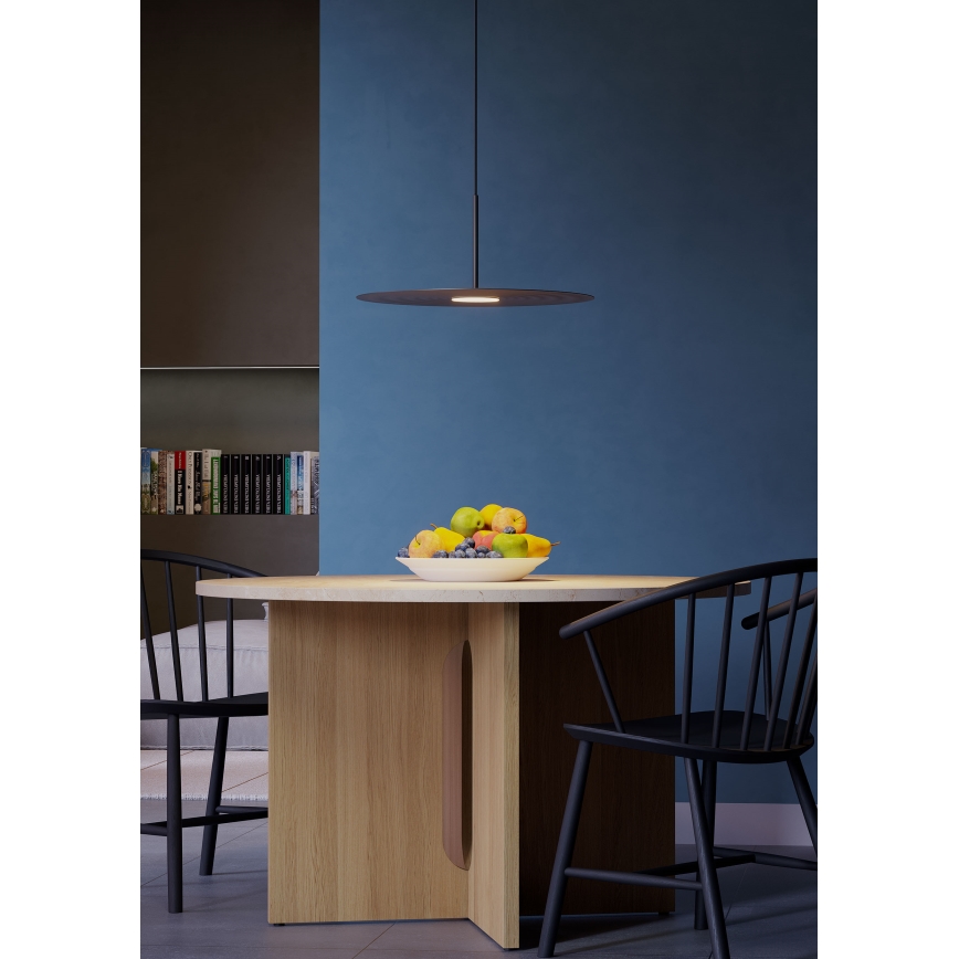 Redo 01-3047 - Κρεμαστό φωτιστικό LED LAKE με καλώδιο LED/13W/230V CRI 90 διάμ. 50 cm μαύρο