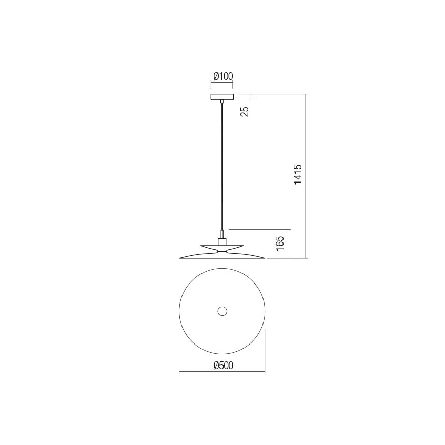 Redo 01-3048 - Κρεμαστό φωτιστικό με καλώδιο GUNNAR 1xE27/42W/230V Ø 50 cm λευκό