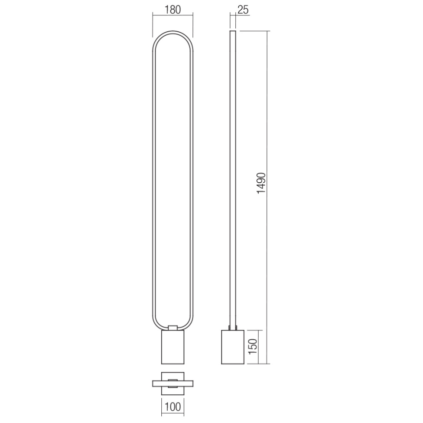 Redo 01-3061 - Φωτιστικό δαπέδου LED Dimmable ADO LED/24W/230V λευκό
