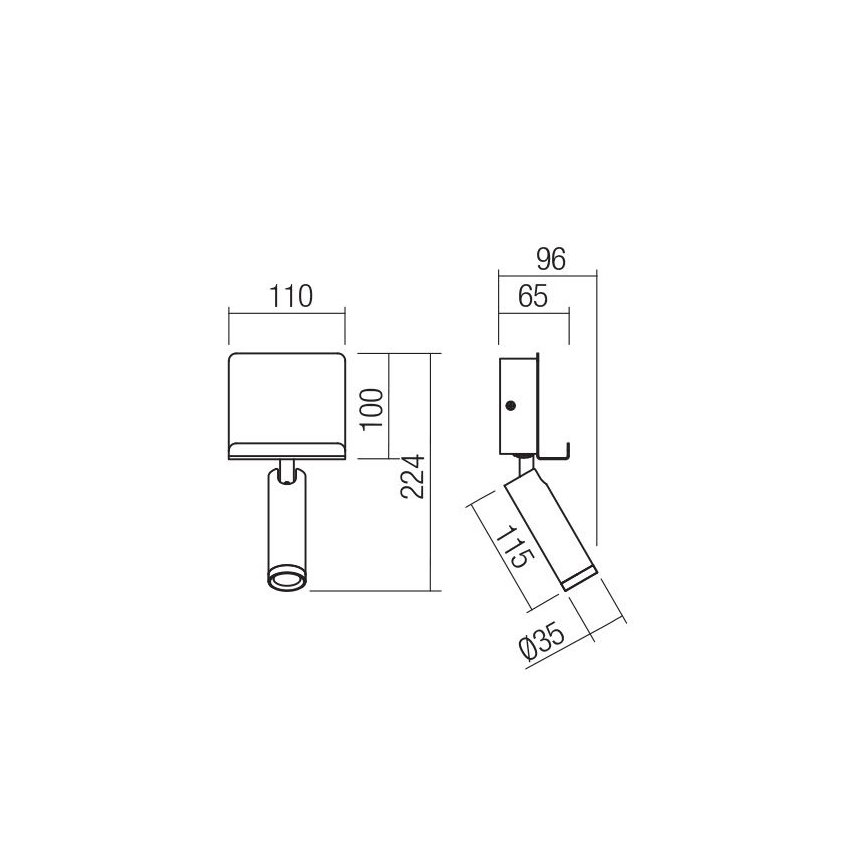 Redo 01-3083 - Φωτιστικό σποτ τοίχου LED PANEL LED/3,5W/230V USB λευκό