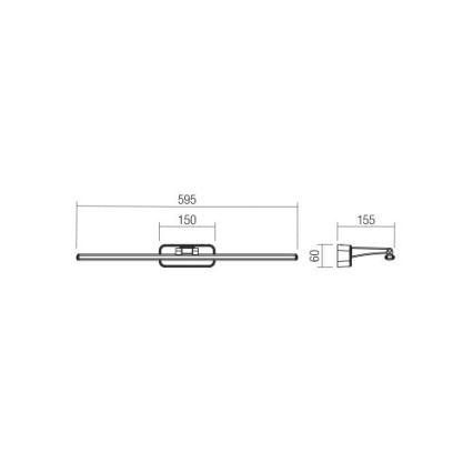 Redo 01-3085 - Φωτιστικό πίνακα LED STEAM LED/12W/230V λευκό