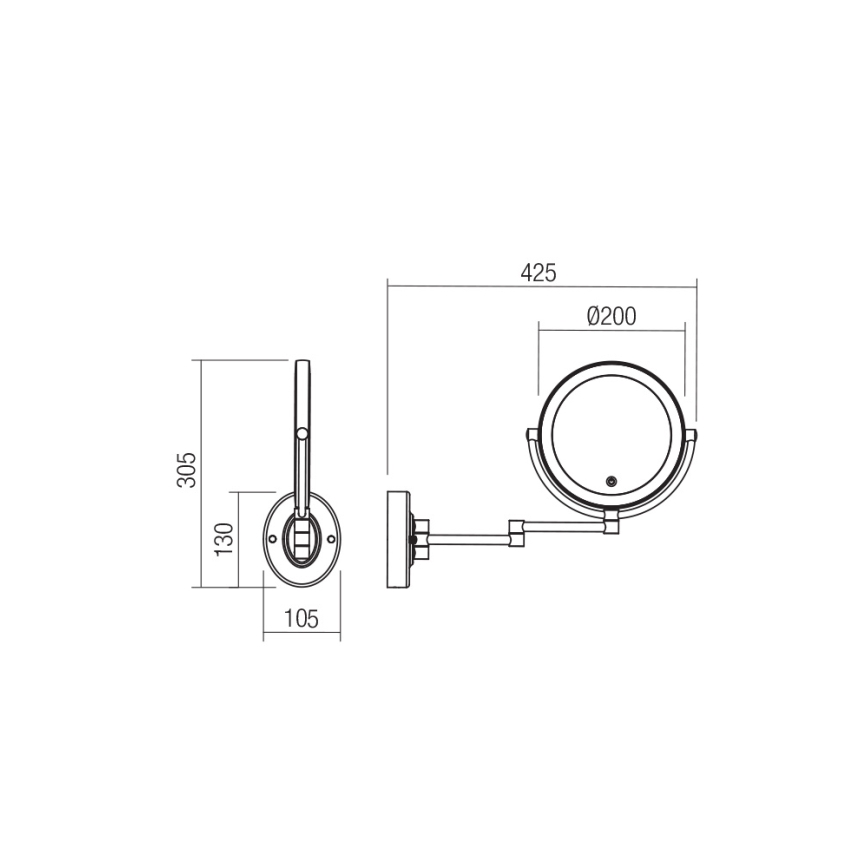 Redo 01-3087 - LED Dimming αφής καθρέπτης μακιγιάζ SELFIE LED/7W/230V 3000/4000/6000K λευκό