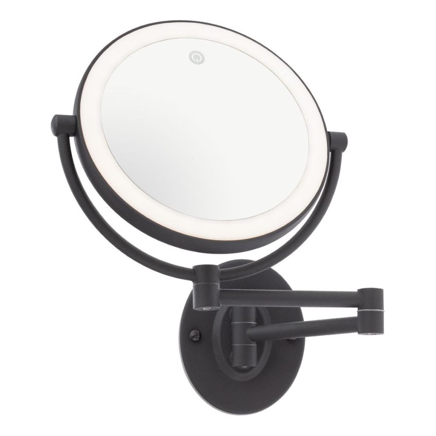 Redo 01-3088 - LED Dimming αφής καθρέπτης μακιγιάζ SELFIE LED/7W/230V 3000/4000/6000K μαύρο