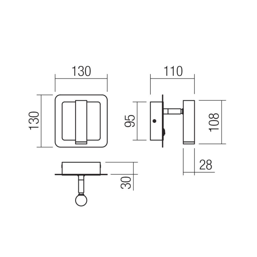 Redo 01-3091 - Φωτιστικό σποτ τοίχου LED CLOSER LED/6W/230V λευκό
