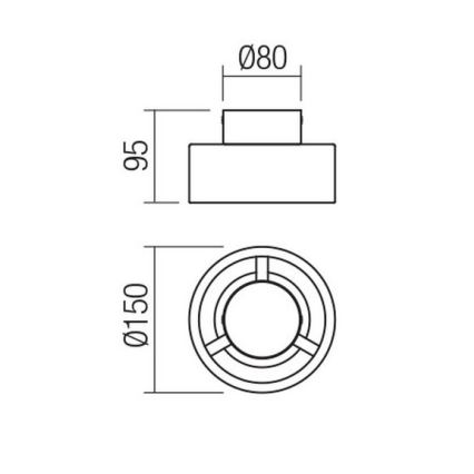 Redo 01-3097 - Φωτιστικό οροφής LED PUNKT LED/6W/230V ορείχαλκος