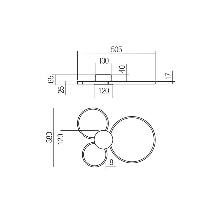 Redo 01-3105 - Φωτιστικό οροφής LED ATOM LED/20W/230V