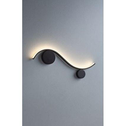 Redo 01-3110 - Φωτιστικό τοίχου LED WAVE LED/9W/230V μαύρο