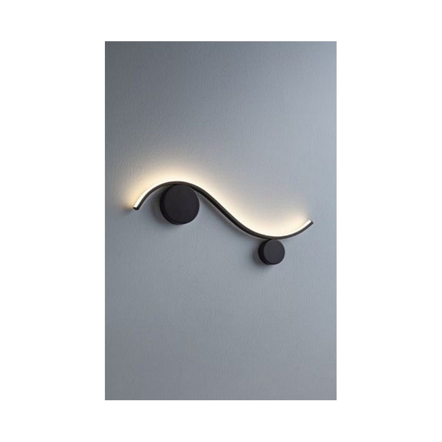 Redo 01-3110 - Φωτιστικό τοίχου LED WAVE LED/9W/230V μαύρο