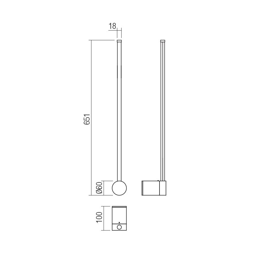 Redo 01-3120 - Φωτιστικό τοίχου LED TABOO LED/9W/230V λευκό
