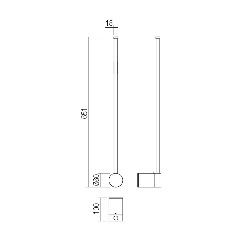 Redo 01-3121 - Φωτιστικό τοίχου LED TABOO LED/9W/230V ορείχαλκος