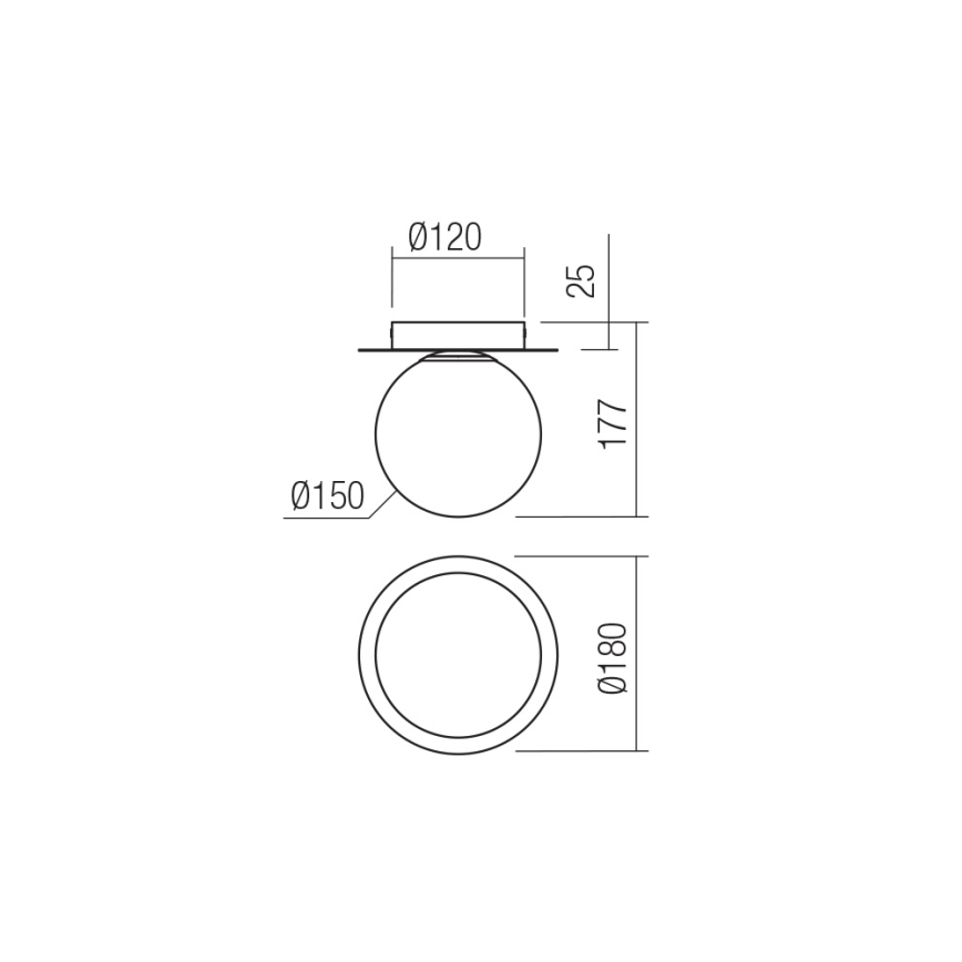 Redo 01-3128 - Φωτιστικό οροφής HAIKU 1xE14/28W/230V ορείχαλκος