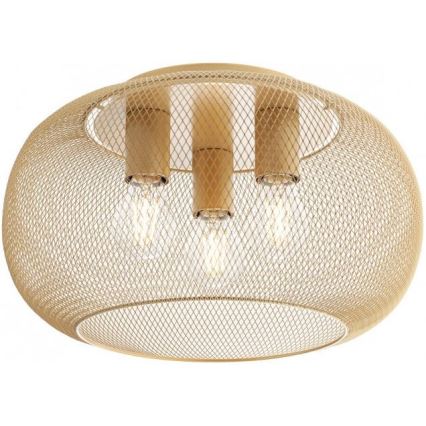 Redo 01-3139 - Φωτιστικό οροφής CROKET 3xE27/42W/230V διάμετρος 40 cm χρυσαφί